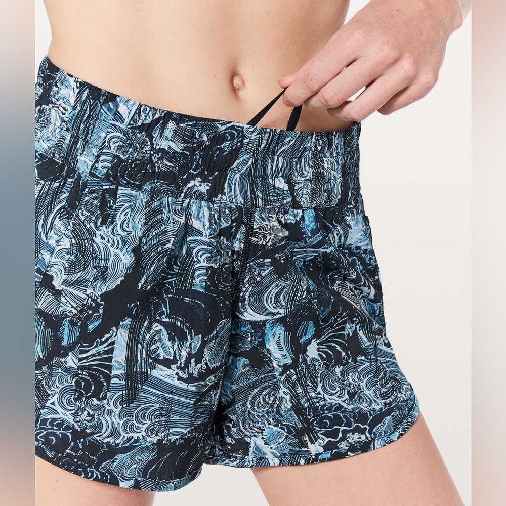 Sold! Lululemon tracker short V 4” eternal wave starlight black